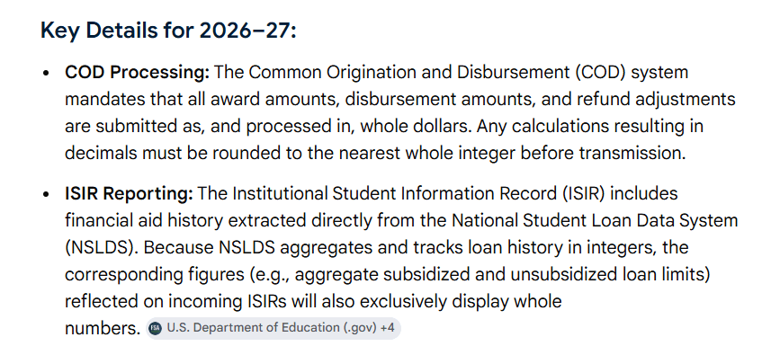 Whole dollars 2026-2027